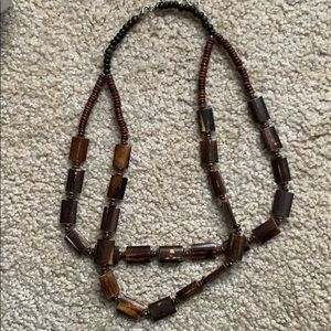 Ten Thousand Villages Stone and bead necklace